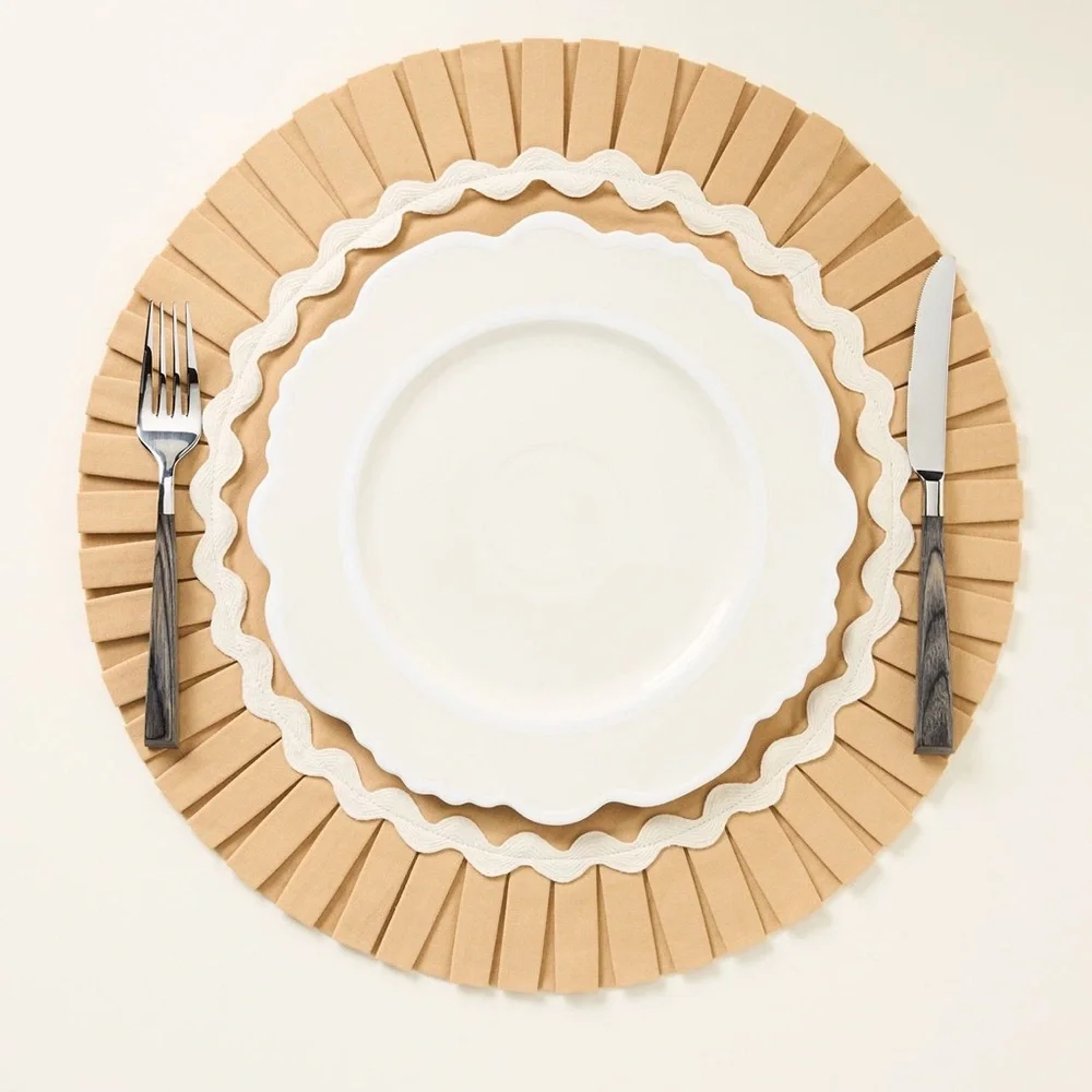 Ruby Rickrack Pleated Placemat from Anthropologie